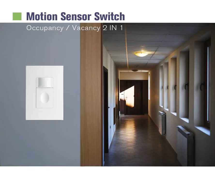 This motion sensor light switch by the bathroom door. It can't see